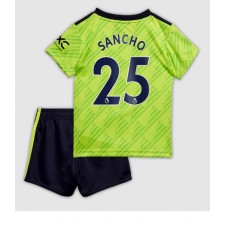 Manchester United Jadon Sancho #25 Tredjedraktsett Barn 2022-23 Kortermet (+ korte bukser)